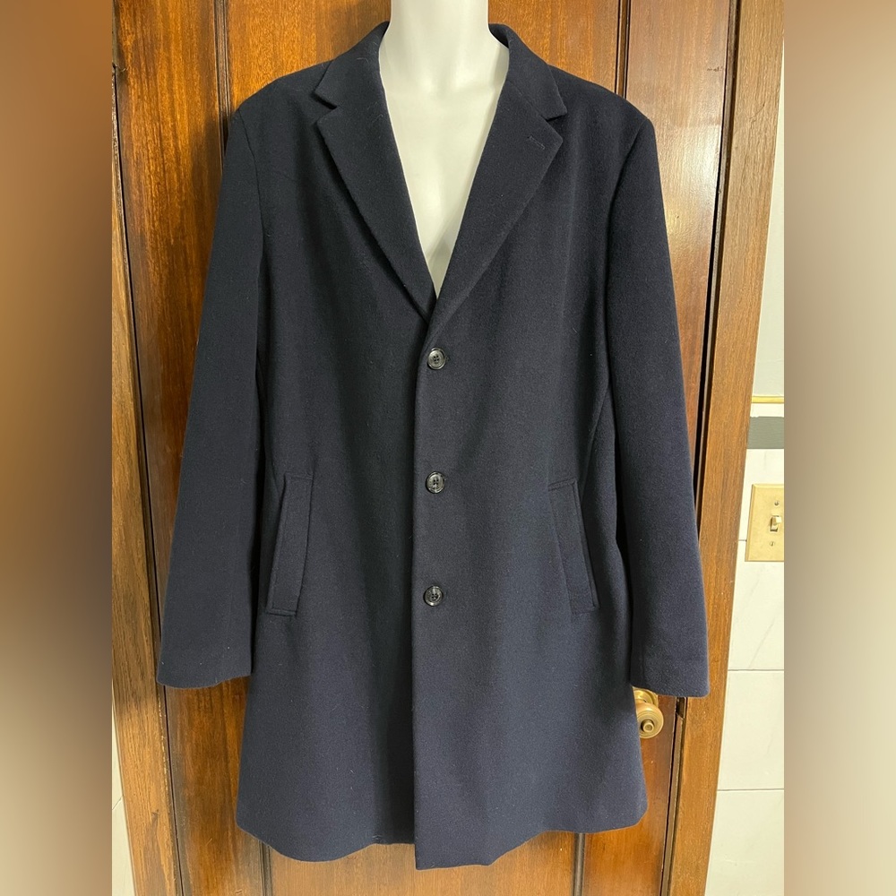 Tommy Hilfiger Men’s Navy Overcoat